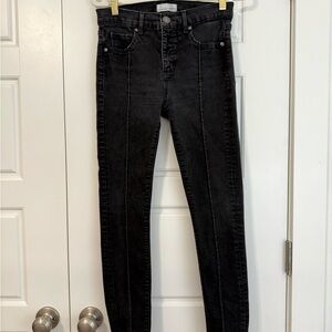 LOFT Front Seam Skinny Jeans Gray Wash Size 27 / 4